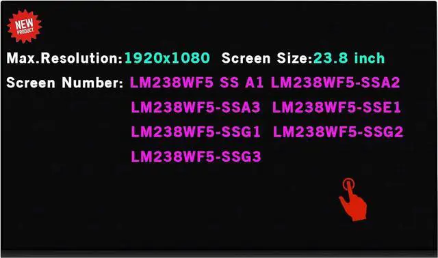 Main image of NUOLAISUN 23.8" Screen Replacement LCD LED for Lenovo ideacentre A540-24API A540-24ICB F0EL F0EM All in One PC Monitor Display Replacement (Only for Touchscreen Version)