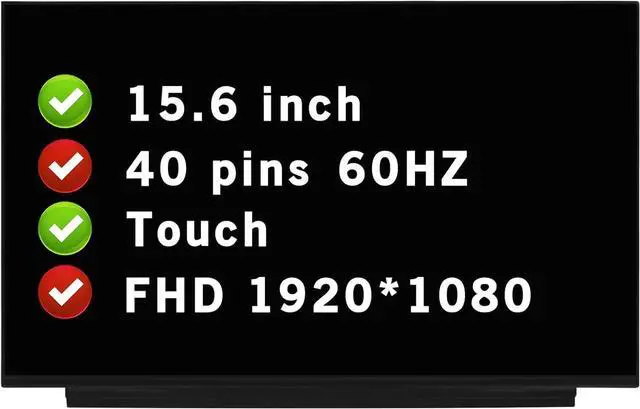 Main image of NUOLAISUN FHD 1920x1080 40 pins LCD Touch Screen Replacement for HP Pavilion 15-CW1095NR 5ZC04UA 15.6" Display Panel