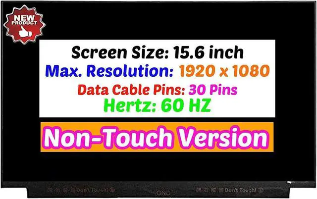 Main image of NUOLAISUN NE156FHM-NS0 NE156FHM NS0 LCD Non-Touch Screen Replacement Display Panel (Without Tabs)