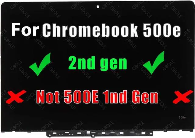 Main image of NUOLAISUN Replacement for Lenovo Chromebook 500e 2nd Gen LED LCD Screen Touch Digitizer Assembly with Bezel Frame Display 5D10T79593 81MC0000US