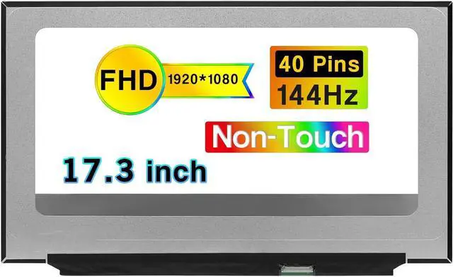 Alt view image 2 of 3 - NUOLAISUN 17.3" Replacement for Acer Nitro 5 AN517-41 AN517-52 AN517-54 FHD 1920x1080 Non-Touch Screen LCD Display Panel (40 Pins 144HZ)