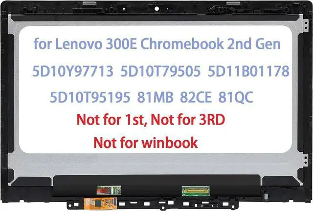 Main image of NUOLAISUN 5D10Y97713 5D10T79505 5D11B01178 5D10T95195 Screen Replacement for Lenovo 300E Chromebook 2nd Gen LCD Module Display Touch Screen Digitizer Assembly 81MB 82CE 81QC