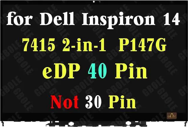 Main image of NUOLAISUN Screen Replacement for Dell Inspiron 14 5415 5410 7415 2-in-1 P147G P147G001 LCD LED Touch Screen Display Digitizer Assembly with Bezel 14.0" FHD 1920x1080 (Only for 40 Pin)