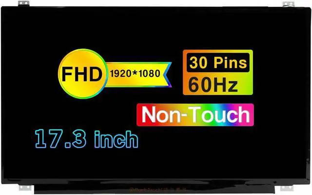 Main image of NUOLAISUN 17.3 Inches New Screen Replacement for MSI Dominator PRO GT72VR 6RE FHD 1920 * 1080 30 Pins 60HZ LCD Non-Touch Screen Display Panel