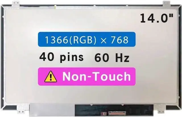 Main image of NUOLAISUN 14.0" Screen Replacement for Lenovo Thinkpad T430 T420 LCD Display Panel 40 pins 60 Hz (HD 1366×768 Non-Touch)