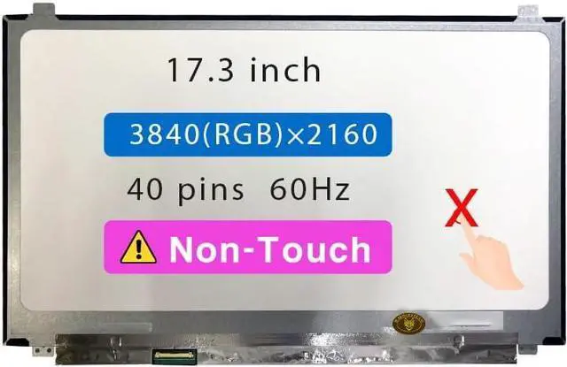 Main image of NUOLAISUN 17.3" Screen Replacement for HP OMEN X 17T-AP000 UHD 3840×2160 40 pins 60HZ LCD Non-Touch Display Panel