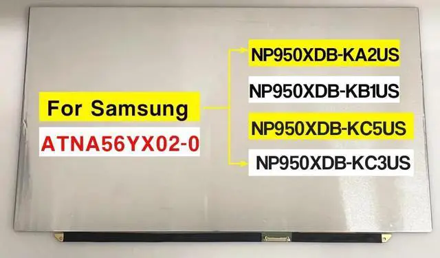 Main image of NUOLAISUN 15.6" OLED Replacement ATNA56YX02-0 ATNA56YX02 for Samsung Galaxy Book Pro NP950XDB-KA2US NP950XDB-KB1US NP950XDB-KC5US NP950XDB-KC3US LCD Screen Display Panel
