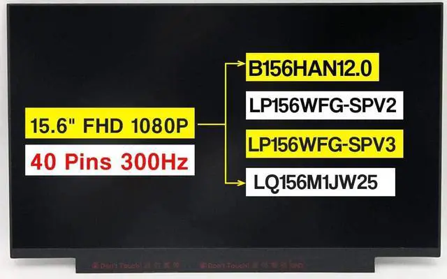 Main image of NUOLAISUN 15.6" Replacement for B156HAN12.0 LP156WFG-SPV2 LP156WFG-SPV3 LQ156M1JW25 LGD065D LGD066E for Asus Strix G513 G533QS-DS76 LCD Screen Display Panel FHD 1080P 40 Pins 300Hz Non-Touch