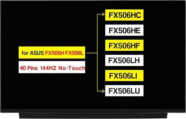 Main image of NUOLAISUN 15.6" Replacement LM156LF2F01 for ASUS TUF A15 FA506 FA506Q FA506I FA506IH FA506II FA506IU FA506IV FA506QM FA506QR FX516PM Non-Touch Screen LCD Display Panel (FHD 1920×1080 40 Pins 144HZ)