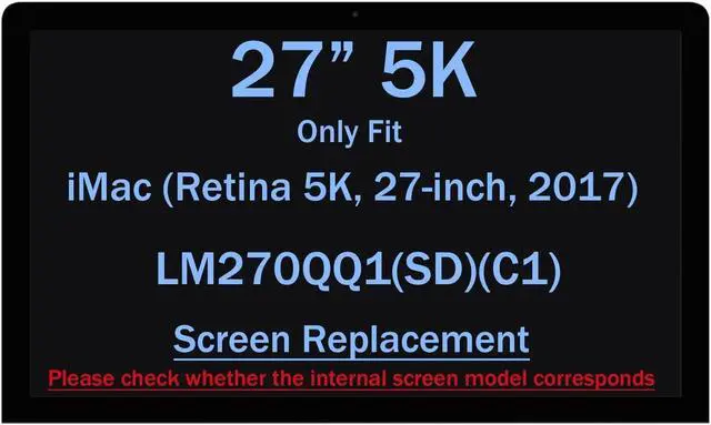 Main image of NUOLAISUN 27" 5K LCD Screen LM270QQ1-SDC1 Display Assembly for iMac Retina A1419 Mid 2017