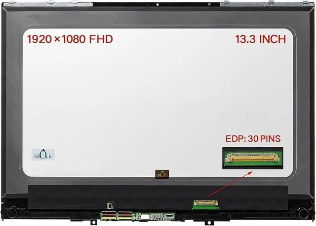 Alt view image 2 of 5 - NUOLAISUN Screen Replacement for Lenovo Yoga 730-13 730-13IKB 730-13IWL 81CT 81JR 1920x1080 FHD LCD Display Touch Screen Assembly Bezel with Control Board 5D10Q89746