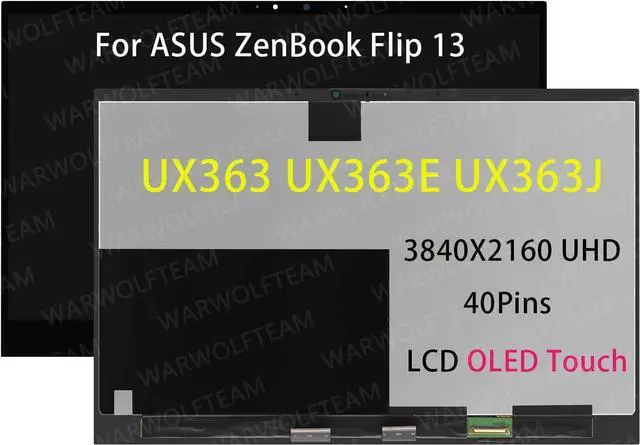 Main image of NUOLAISUN Replacement for ASUS ZenBook Flip 13 UX363 UX363E UX363EA UX363J UX363JA 13.3inch OLED LCD Display Touch Screen Digitizer Assembly(Non-Bezel) (3840X2160 4K OLED)