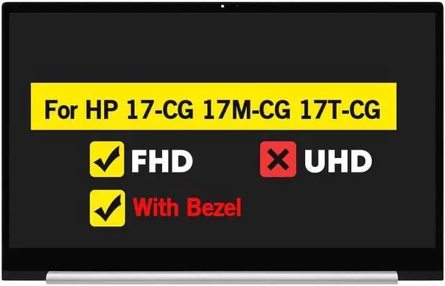 Main image of NUOLAISUN 17.3" LCD LED Touch Screen + Frame Assembly for HP Envy 17-CG 17M-CG 17T-CG 17T-CG000 17T-CG100 L87971-001 FHD 1920 * 1080 Touch Screen Display