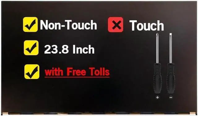 Main image of NUOLAISUN 23.8" (24") LCD Screen for HP All in One M84858-002 Display Panel Replacement FHD 1080P Non-Touch Version