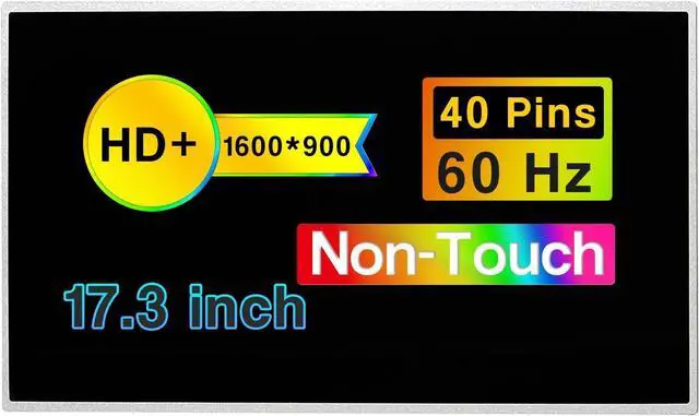 Main image of 17.3" Replacement B173RW01 V.5 V3 for HP 17-G103DX 17-G192DX 17-G119DX 17-G113DX 17-G101DX 17-G121WM 17-G015DX 17-G030NR 17-G121WM 17-G015DX HD+ 1600×900 40 Pins Non-Touch Screen LCD Display