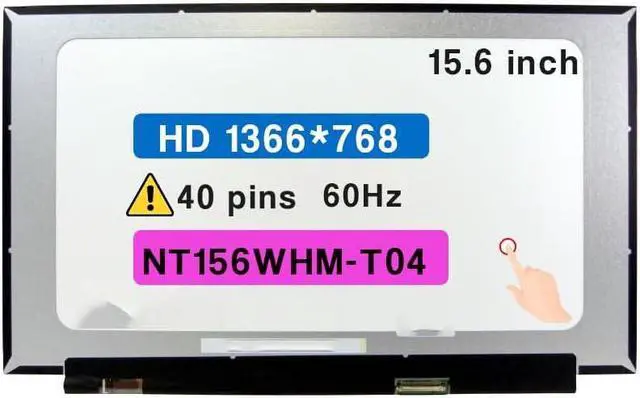 Main image of NUOLAISUN 15.6" Screen Replacement for HP 15-FC0025DX 15-FC0025TG 15-FC0046NR 15-fc0065tg 15-fc0030tg PN N41937-001 NT156WHM-T04 NT156WHM-T04 V8.4 LCD Touch Display Panel