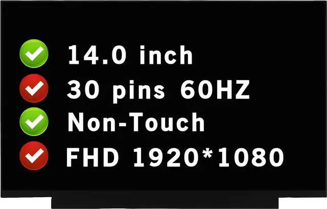 Main image of Screen Replacement for HP EliteBook 745 G5 14.0" LCD Laptop LED Display Digitizer Panel 1920x1080 30PINS 60HZ Only for Non-Touch Screen