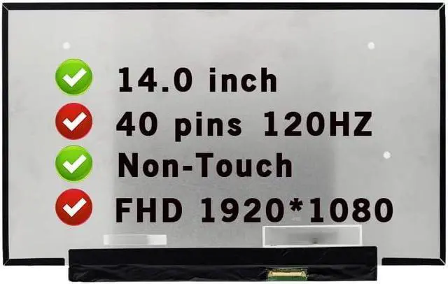 Main image of NUOLAISUN 14.0" Screen Replacement LM140LF1F01 LM140LF1F02 LQ140M1JW49 for Asus ROG Zephyrus G14 GA401I GA401IV GA401IH LCD Non-Touch Display Panel 40 Pins 144 Hz