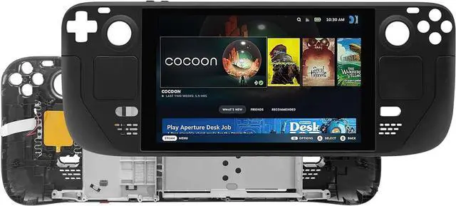 Main image of 7 inch LCD IPS Touch Screen Digitizer Assembly for Steam Deck Handheld Game Console Black with Bezel (Antiglare Frosted Edition Not for HD)