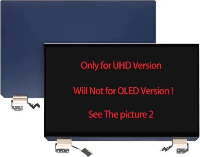 Main image of 15.6" LCD Screen Replacement Compatible with HP Envy x360 15-EB0043DX Display Assembly Cover + Hinge UHD-3840X2160 (Not for OLED Version)(Blue)