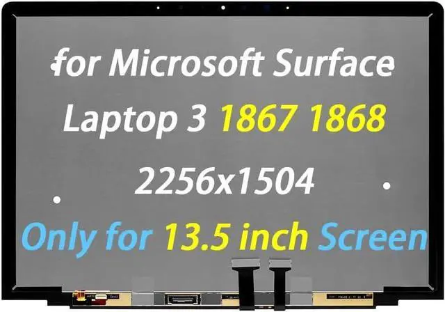 Alt view image 2 of 5 - NUOLAISUN Replacement for Microsoft Surface Laptop 3 LCD Screen for Surface Laptop 4 Display 1867 1868 2256x1504 13.5" LCD Touch Screen Digitizer Assembly (Only for 13.5 inch Screen)