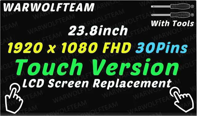 Main image of NUOLAISUN Screen Replacement for Lenovo ideacentre A340-24ICK All in One F0ER 23.8in 1920 x 1080 FHD 60Hz 30Pins LCD LED Touch Screen Display Panel 01AG986 5H50K14020(in-Cell Touch)