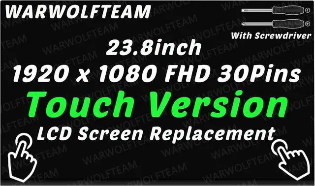 Main image of NUOLAISUN Compatible with HP 24-CB 24-CB0065NY 24-CB0072DS All in One M84860-001 23.8in 30Pins 60Hz FHD Display Touch LCD LED Replacement Screen Digitizer Panel(Only for Touch Version)