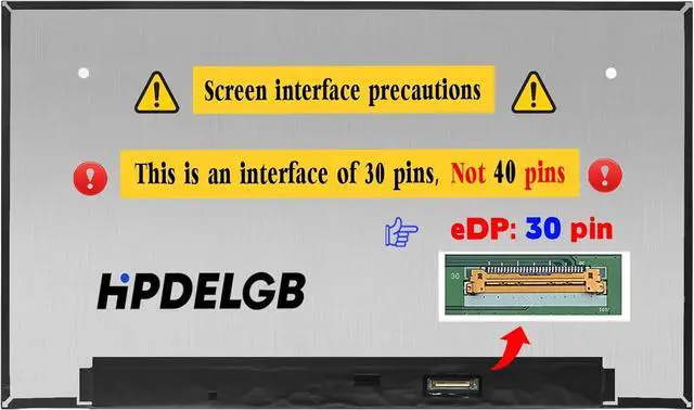 Alt view image 2 of 3 - NUOLAISUN Replacement for HP Elitebook 860 G9 860 G10 G11 LCD Screen 1920x1200 N14763-001 M74471-ND1 LCD Display Screen Panel Replacement 30Pin Non-Touch Screen