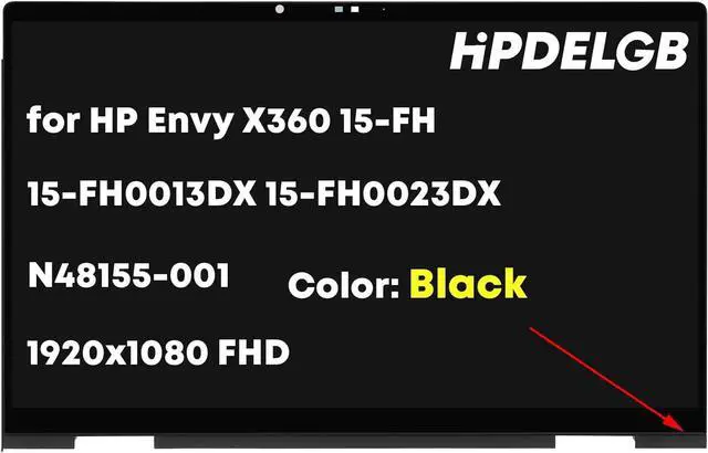 Alt view image 3 of 3 - NUOLAISUN Replacement for HP Envy X360 2-in-1 15-FH 15Z-FH 15-fh0xxx 15-FH0000 15-FH0013DX 15-FH0023DX 15-FH0097NR N48155-001 1920x1080 IPS FHD LCD Touch Screen Display Digitizer Assembly