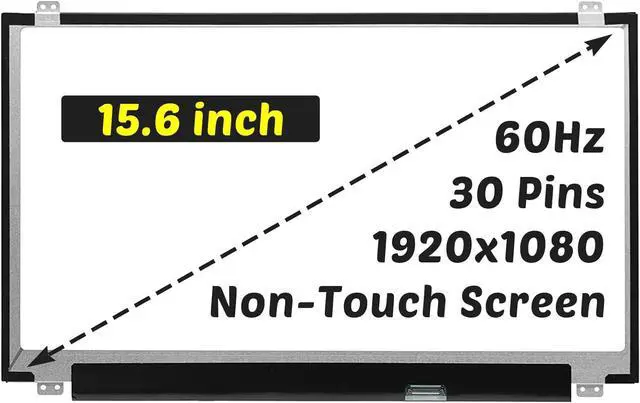 Alt view image 2 of 5 - Replacement for Dell Vostro 15 3558 3559 3580 3581 3582 3583 3584 3590 7570 7580 for Precision 7510 7520 7530 LCD Screen 1920x1080 15.6 inch 30 pins 60Hz LED Display Panel (for Non-Touch Screen Only