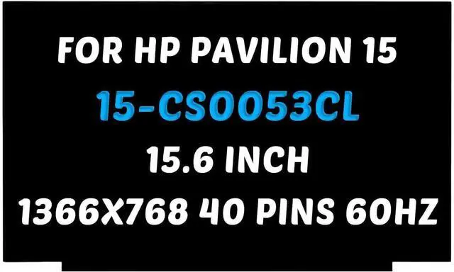 Main image of NUOLAISUN L25330-001 Replacement for HP Pavilion 15-CS0053CL 15-CS0061CL 15-CS0051WM 15-CS0022CL 15-CS0010NR B156XTK02.0 HW0A 1366x768 60HZ 40Pins 15.6 " LCD Screen Assembly (for Touch Screen Only)
