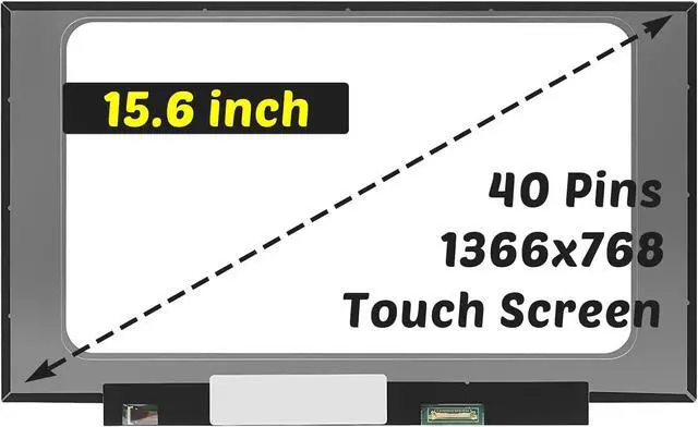 Alt view image 2 of 4 - NUOLAISUN L25330-001 Replacement for HP Pavilion 15-CS0053CL 15-CS0061CL 15-CS0051WM 15-CS0022CL 15-CS0010NR B156XTK02.0 HW0A 1366x768 60HZ 40Pins 15.6 " LCD Screen Assembly (for Touch Screen Only)