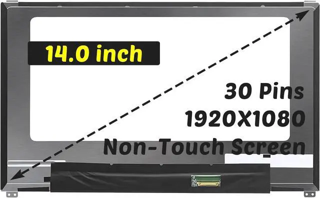 Main image of NUOLAISUN Replacement for Dell Latitude 14 P73G P73G001 DP/N 6HY1W 06HY1W R6D8G 0R6D8G 522V0 0522V0 KGYYH 0KGYYH LCD Screen 1920x1080 60HZ 30Pins 14.0 " LCD Screen Panel (for Not-Touch Screen Only)