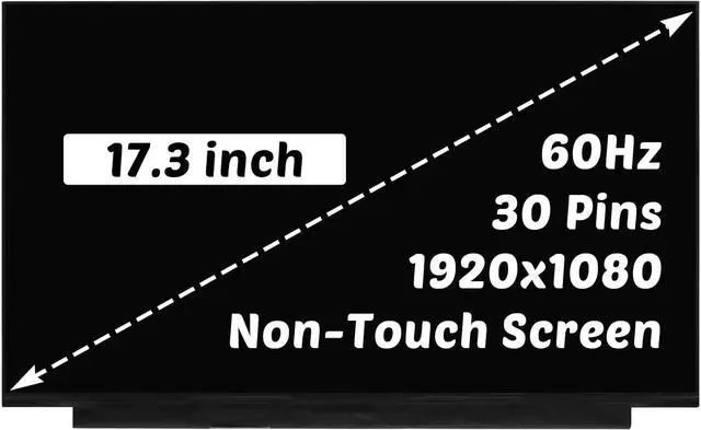 Main image of NUOLAISUN Replacement for HP Probook 470 G8 G9 G10 Replacement for Dell G7 17 7700 7790 LCD Screen 1920x1080 17.3 inch 30 Pins 60HZ LED Screen Display Digitizer Panel (for Non-Touch Screen Only)