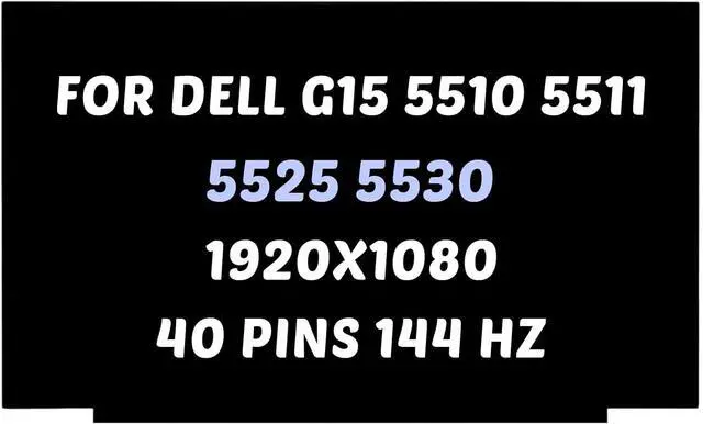 Main image of NUOLAISUN B156HAN08.0 Replacement for Dell inspiron G5 15 SE 5505 LCD Screen for P89F BOE084A 0K055G Display 1920x1080 15.6 inch 40 Pins 144Hz LED Display Digitizer Panel (for Non-Touch Screen Only)