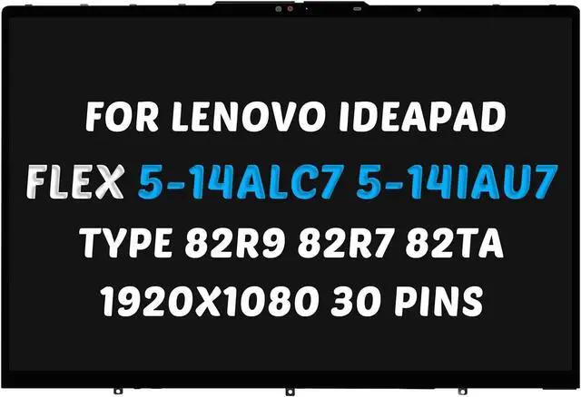 Main image of NUOLAISUN Replacement for Lenovo IdeaPad Flex 5-14ALC7 5-14IAU7 Gen 7 (Type 82R9 82R7 82TA) 5D10S39787 5D10S39785 5D10S39788 1920X1200 14.0 inch 30 Pins LCD Touch Screen + Bezel Digitizer Assembly