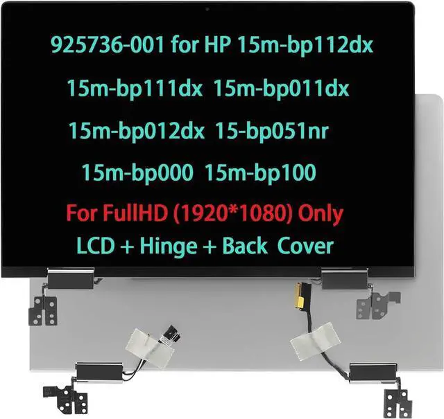 Main image of NUOLAISUN 925736-001 LCD Touch Screen Replacement for HP Envy x360 15m-bp112dx 15m-bp111dx 15m-bp011dx 15m-bp012dx 15-bp051nr 15m-bp000 15m-bp100 LCD Digitizer + Cover + Hinge Display Assembly FHD