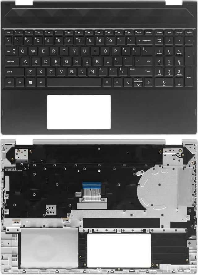 Main image of NUOLAISUN L20848-001 Upper Case for HP Pavilion X360 15T-CR000 15T-CR 15-CR 15-CR0051OD 15-cr0037wm 15-cr0xxx 15-cr0035nr 15-cr0053wm 15-cr0087cl Palmrest Keyboard Replacement Assembly Black