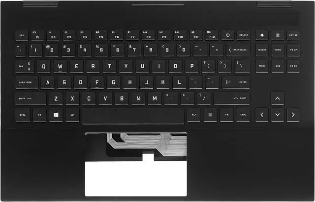 Alt view image 2 of 6 - NUOLAISUN M00667-001 Replacement Upper Case Palmrest for HP OMEN 15-EK 15-EN 15Z-EN100 15-EN0013dx 15-EK0013dx 15-EK1013dx RGB Backlit Keyboard Touchpad Assembly Black