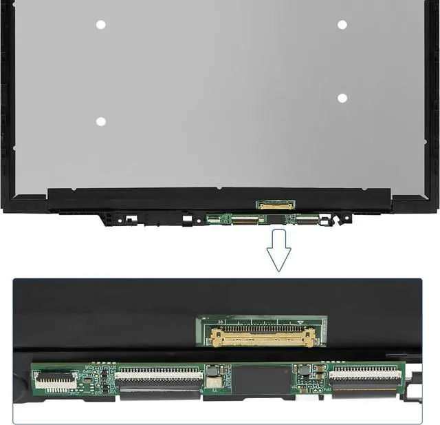 Alt view image 3 of 5 - NUOLAISUN Replacement for Lenovo Chromebook 500e Yoga Gen 4 5D11C95914 N122JCA-ENK 82W4 82W5 30pins 1920x1200 LCD Touch Screen Display Digitizer Assembly Bezel
