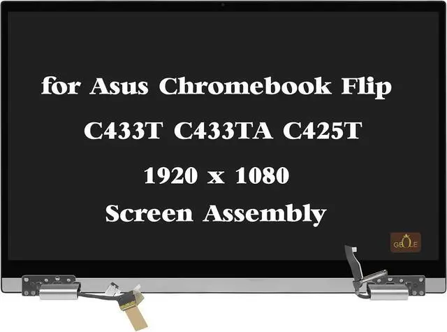 Alt view image 2 of 4 - NUOLAISUN Replacement for Asus Chromebook Flip C433T C433TA C425T LCD Touch Screen Digitizer Assembly 14.0" FHD 1920 x 1080 IPS Silver