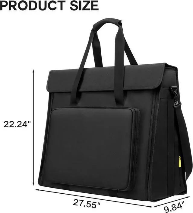 Alt view image 5 of 7 - 21/24 inch computer bag monitor carrying case Compatible with iMac All in One Monitor LCD Screens Desktop Computer Travel Storage Carrying Bag with Accessories Pocket, Shoulder Strap Black