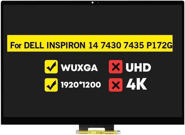 Main image of NUOLAISUN 14.0" Digitizer Assembly for Dell Inspiron 14 7430 7435 2-in-1 P172G P172G001 P172G003 LCD Touch Screen Replacement 1920x1200 30 Pins