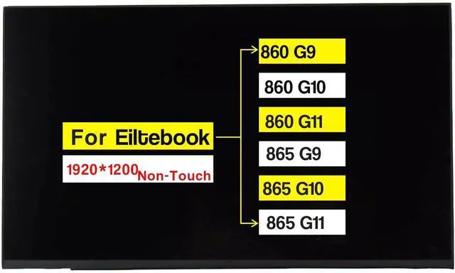 Main image of NUOLAISUN 16.0" Replacement N160JCG-GT1 for HP PROBOOK 465 G11 460 G11 FHD+ 1920(RGB)×1200 30 Pins 60Hz Non-Touch Screen LCD Display Panel