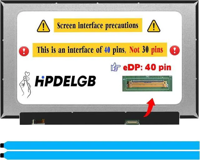 Alt view image 2 of 3 - NUOLAISUN 17.3" Screen Replacement for MSI Katana 17 B13V LCD Digitizer Display Panel 40 pins 144Hz FHD 1920 X 1080 IPS Non-Touch