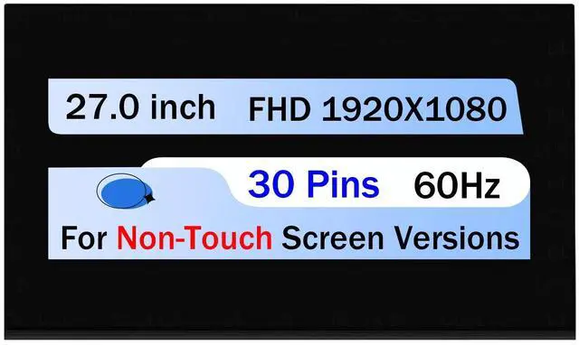 Main image of NUOLAISUN 27" FHD LCD Screen Display IPS Panel MV270FHM-N30 for Dell Inspiron 27 7700 AIO