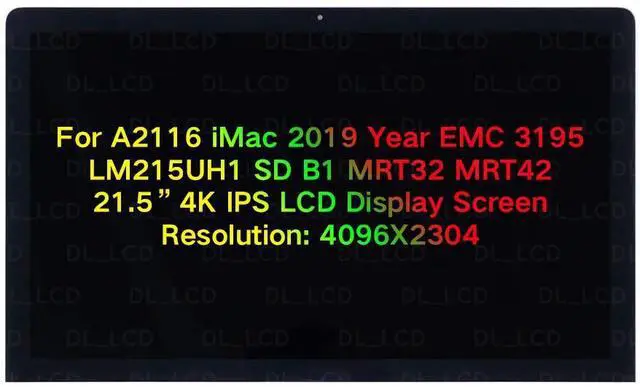 Main image of NUOLAISUN LM215UH1-SDB1 21.5" for iMac A2116 LCD Display 2019 Year 4K EMC 3195 MRT42 Panel