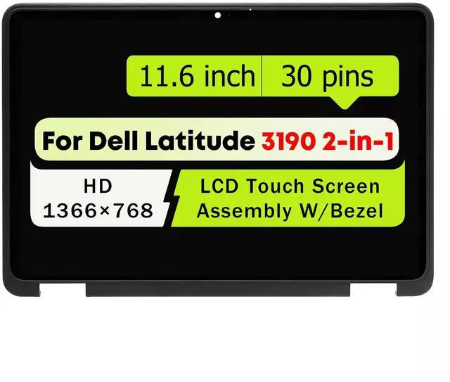 Main image of NUOLAISUN New 11.6" For Dell Latitude 11 3190 2-in-1 LCD Touch Screen Display KYV20 0KYV20