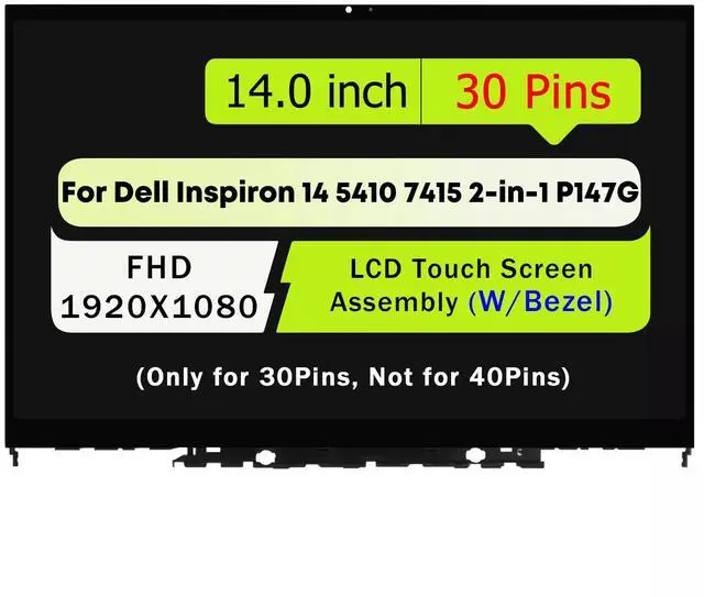 Main image of NUOLAISUN LCD Touch Screen Digitizer for Dell Inspiron 14 7415 5410 2-in-1 P147G P147G001