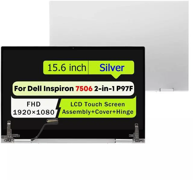 Main image of NUOLAISUN X03GC P04P7 for Dell Inspiron 7506 2-in-1 LCD FHD 1920 x 1080 Touch Screen Full Assembly Silver